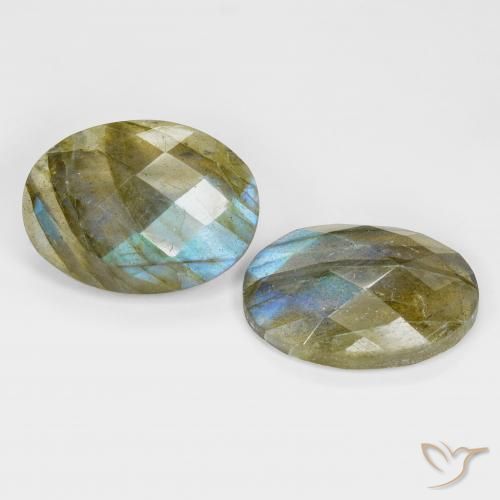 Pedras preciosas de Labradorita Multicolorido natural de 16.81 ct, oval, Translúcido