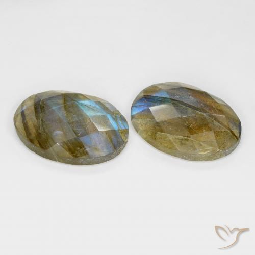 Pedras preciosas de Labradorita Multicolorido natural de 16.81 ct, oval, Translúcido