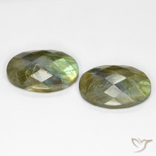 Pedras preciosas de Labradorita Multicolorido natural de 15.65 ct, oval, Translúcido