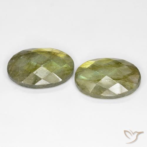 Pedras preciosas de Labradorita Multicolorido natural de 16.30 ct, oval, Translúcido