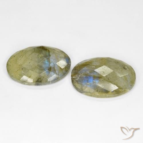 Pedras preciosas de Labradorita Multicolorido natural de 20.44 ct, oval, Translúcido