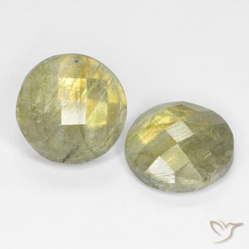 Pedras preciosas de Labradorita Multicolorido natural de 9.43 ct, Redondo, Translúcido