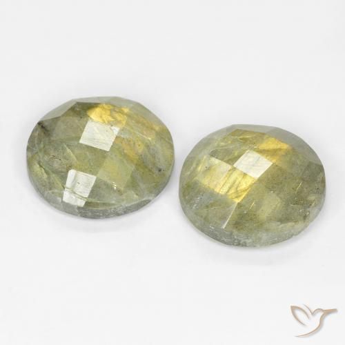 Pedras preciosas de Labradorita Multicolorido natural de 9.43 ct, Redondo, Translúcido
