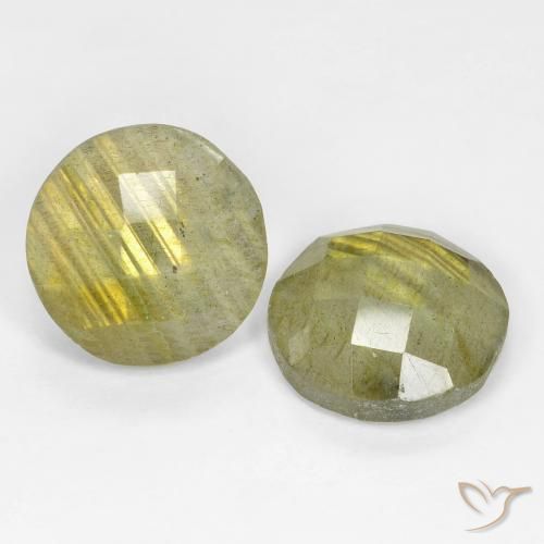Pedras preciosas de Labradorita Multicolorido natural de 9.66 ct, Redondo, Translúcido