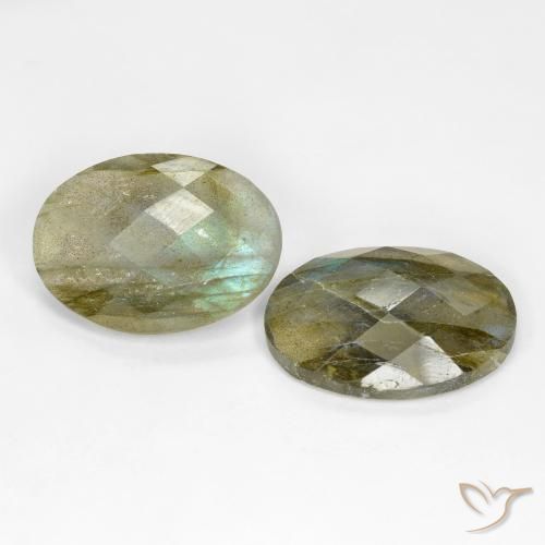 Pedras preciosas de Labradorita Multicolorido natural de 16.40 ct, oval, Translúcido