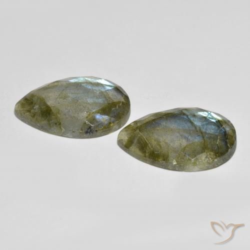 Pedras preciosas de Labradorita Multicolorido natural de 22.95 ct, Formato de pêra, Translúcido