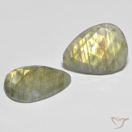 Pedras preciosas de Labradorita Multicolorido natural de 18.77 ct, Formato de pêra, Translúcido