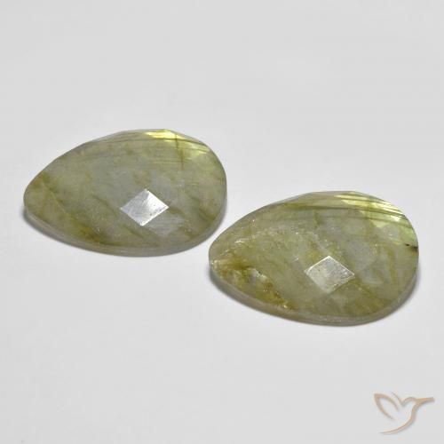 Pedras preciosas de Labradorita Multicolorido natural de 18.22 ct, Formato de pêra, Translúcido