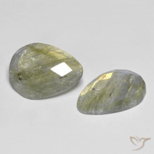 Pedras preciosas de Labradorita Multicolorido natural de 9.34 ct, Formato de pêra, Translúcido