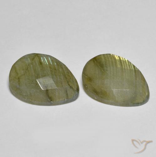 Pedras preciosas de Labradorita Multicolorido natural de 11.04 ct, Formato de pêra, Translúcido