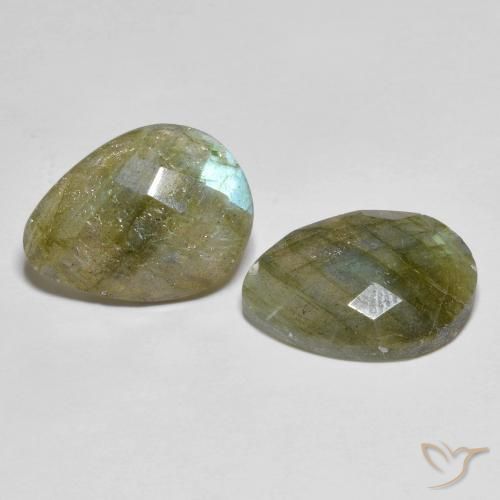 Pedras preciosas de Labradorita Multicolorido natural de 11.38 ct, Formato de pêra, Translúcido