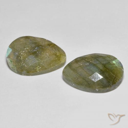 Pedras preciosas de Labradorita Multicolorido natural de 11.38 ct, Formato de pêra, Translúcido