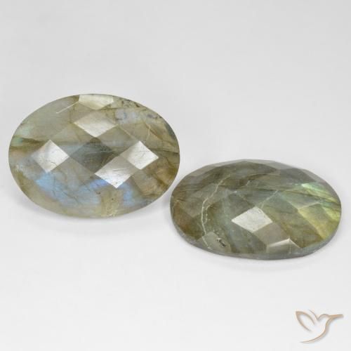 Pedras preciosas de Labradorita Multicolorido natural de 26.21 ct, oval, Translúcido