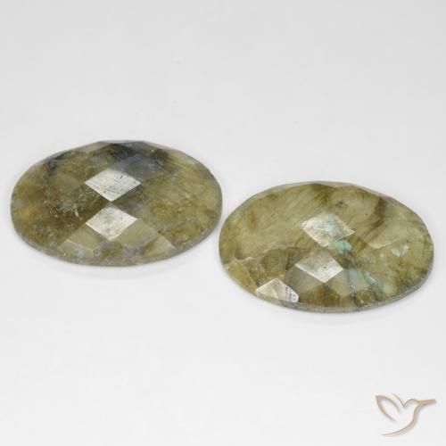 Pedras preciosas de Labradorita Multicolorido natural de 22.96 ct, oval, Translúcido