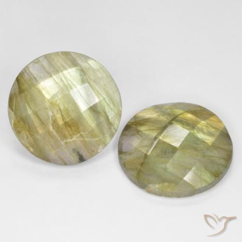 Pedras preciosas de Labradorita Multicolorido natural de 16.20 ct, Redondo, Translúcido