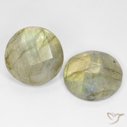 Pedras preciosas de Labradorita Multicolorido natural de 17.63 ct, Redondo, Translúcido