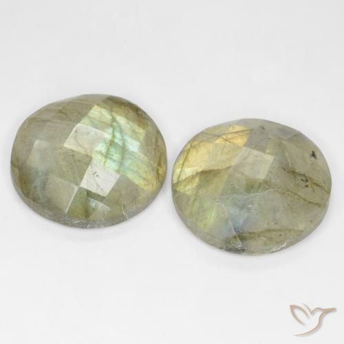 Pedras preciosas de Labradorita Multicolorido natural de 17.63 ct, Redondo, Translúcido