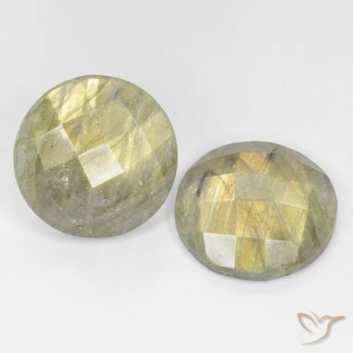 Pedras preciosas de Labradorita Multicolorido natural de 17.72 ct, Redondo, Translúcido