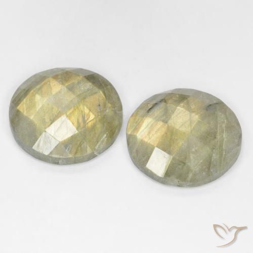 Pedras preciosas de Labradorita Multicolorido natural de 17.72 ct, Redondo, Translúcido