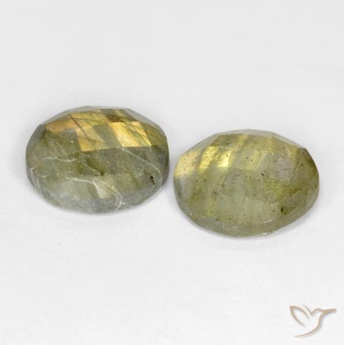 Pedras preciosas de Labradorita Multicolorido natural de 8.10 ct, Redondo, Translúcido