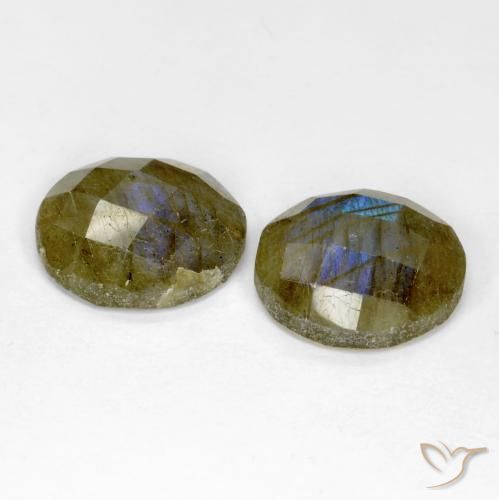 Pedras preciosas de Labradorita Multicolorido natural de 8.40 ct, Redondo, Translúcido