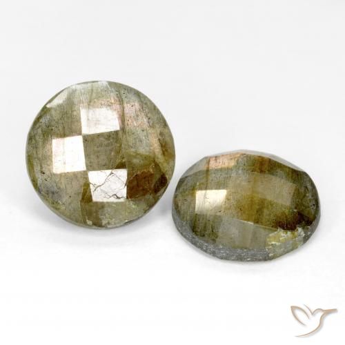 Pedras preciosas de Labradorita Multicolorido natural de 9.29 ct, Redondo, Translúcido