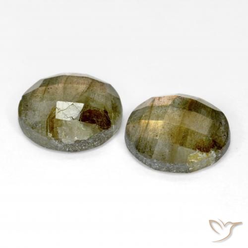 Pedras preciosas de Labradorita Multicolorido natural de 9.29 ct, Redondo, Translúcido