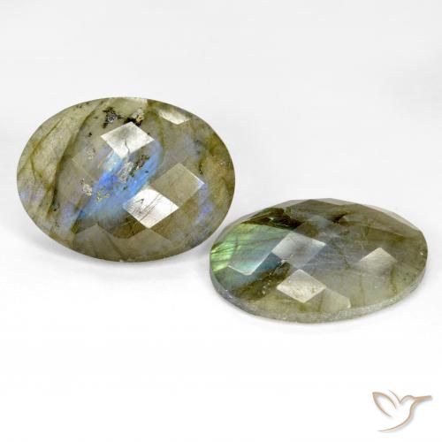Pedras preciosas de Labradorita Multicolorido natural de 21.18 ct, oval, Translúcido