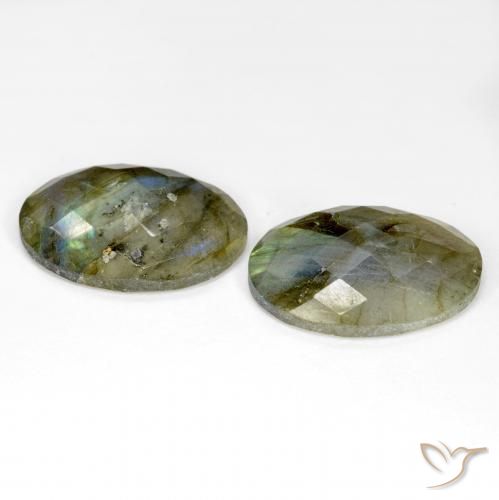Pedras preciosas de Labradorita Multicolorido natural de 21.18 ct, oval, Translúcido