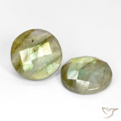 Pedras preciosas de Labradorita Multicolorido natural de 8.74 ct, Redondo, Translúcido