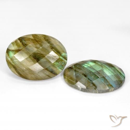 Pedras preciosas de Labradorita Multicolorido natural de 20.16 ct, oval, Translúcido