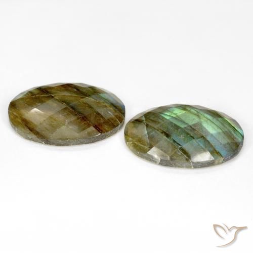 Pedras preciosas de Labradorita Multicolorido natural de 20.16 ct, oval, Translúcido