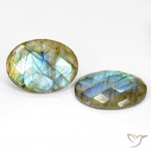Pedras preciosas de Labradorita Multicolorido natural de 20.09 ct, oval, Translúcido