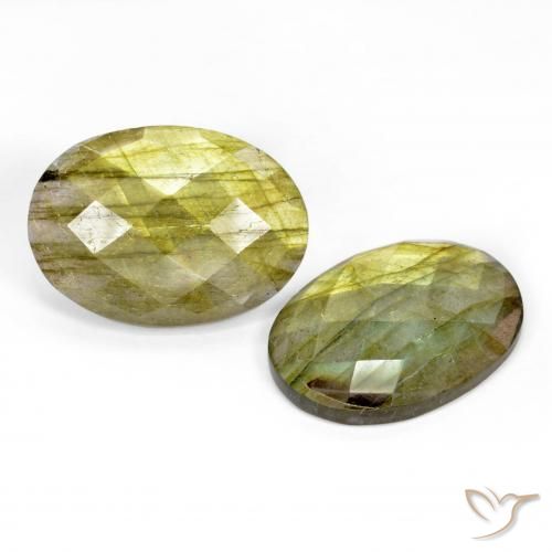 Pedras preciosas de Labradorita Multicolorido natural de 23.37 ct, oval, Translúcido