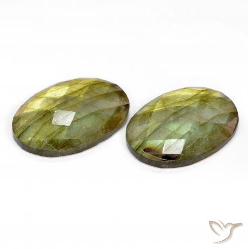 Pedras preciosas de Labradorita Multicolorido natural de 23.37 ct, oval, Translúcido