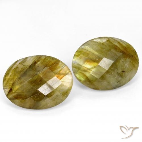 Pedras preciosas de Labradorita Multicolorido natural de 19.29 ct, oval, Translúcido