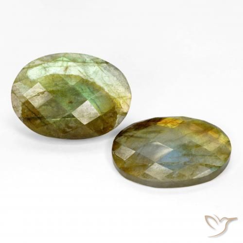 Pedras preciosas de Labradorita Multicolorido natural de 21.18 ct, oval, Translúcido