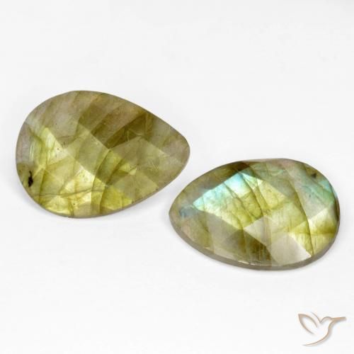 Pedras preciosas de Labradorita Multicolorido natural de 12.66 ct, Formato de pêra, Translúcido