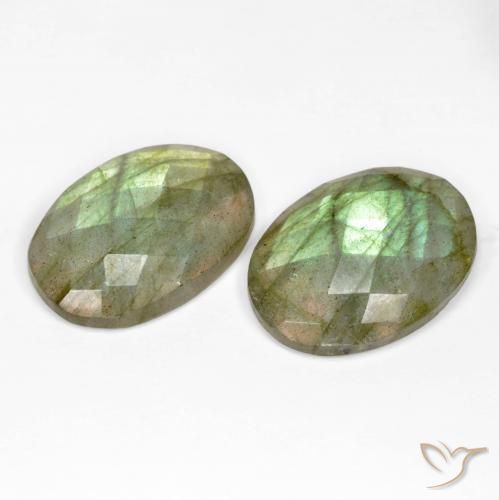Pedras preciosas de Labradorita Multicolorido natural de 20.95 ct, oval, Translúcido