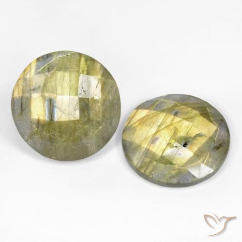 Pedras preciosas de Labradorita Multicolorido natural de 16.79 ct, Redondo, Translúcido