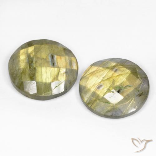Pedras preciosas de Labradorita Multicolorido natural de 16.79 ct, Redondo, Translúcido