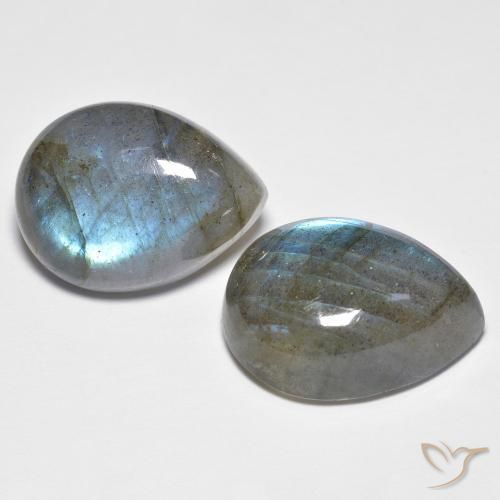 Pedras preciosas de Labradorita Multicolorido natural de 19.78 ct, Formato de pêra, Translúcido