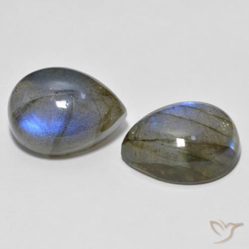 Pedras preciosas de Labradorita Multicolorido natural de 21.30 ct, Formato de pêra, Translúcido