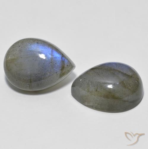Pedras preciosas de Labradorita Multicolorido natural de 20.10 ct, Formato de pêra, Translúcido