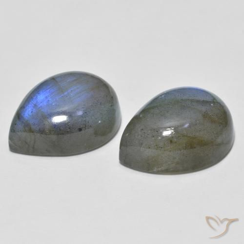 Pedras preciosas de Labradorita Multicolorido natural de 20.10 ct, Formato de pêra, Translúcido