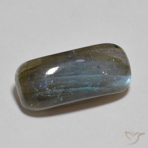 Labradorita Multicolorido Natural 8.99ct, Almofada, Translúcido