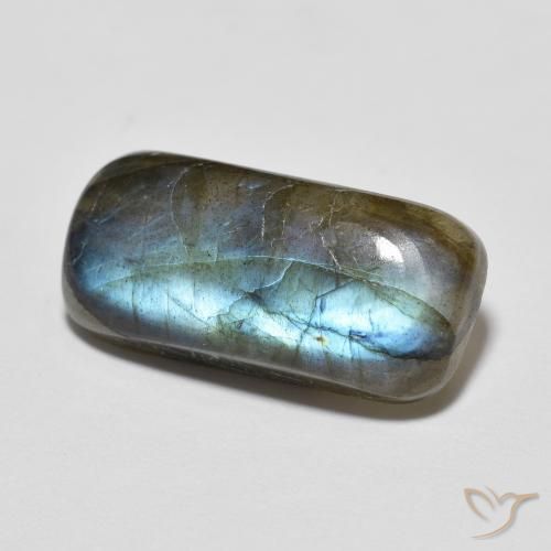 7.16ct Natural Multicolorido Labradorita, Almofada, Translúcido