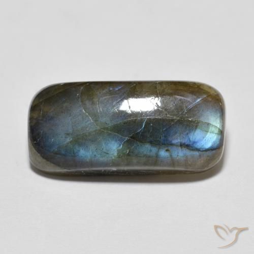 Labradorita Multicolorido Natural 7.16ct, Almofada, Translúcido