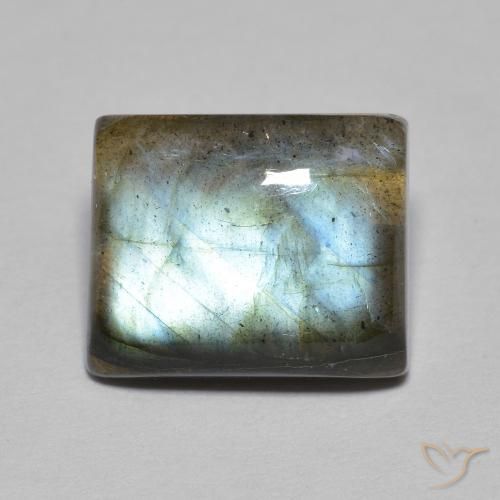 5.45ct Natural Multicolorido Labradorita, baguete, Translúcido