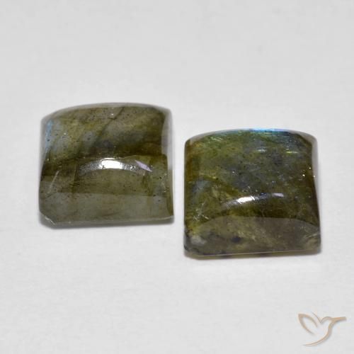 Pedras preciosas de Labradorita Multicolorido natural de 4.42 ct, Quadrado, Transparente